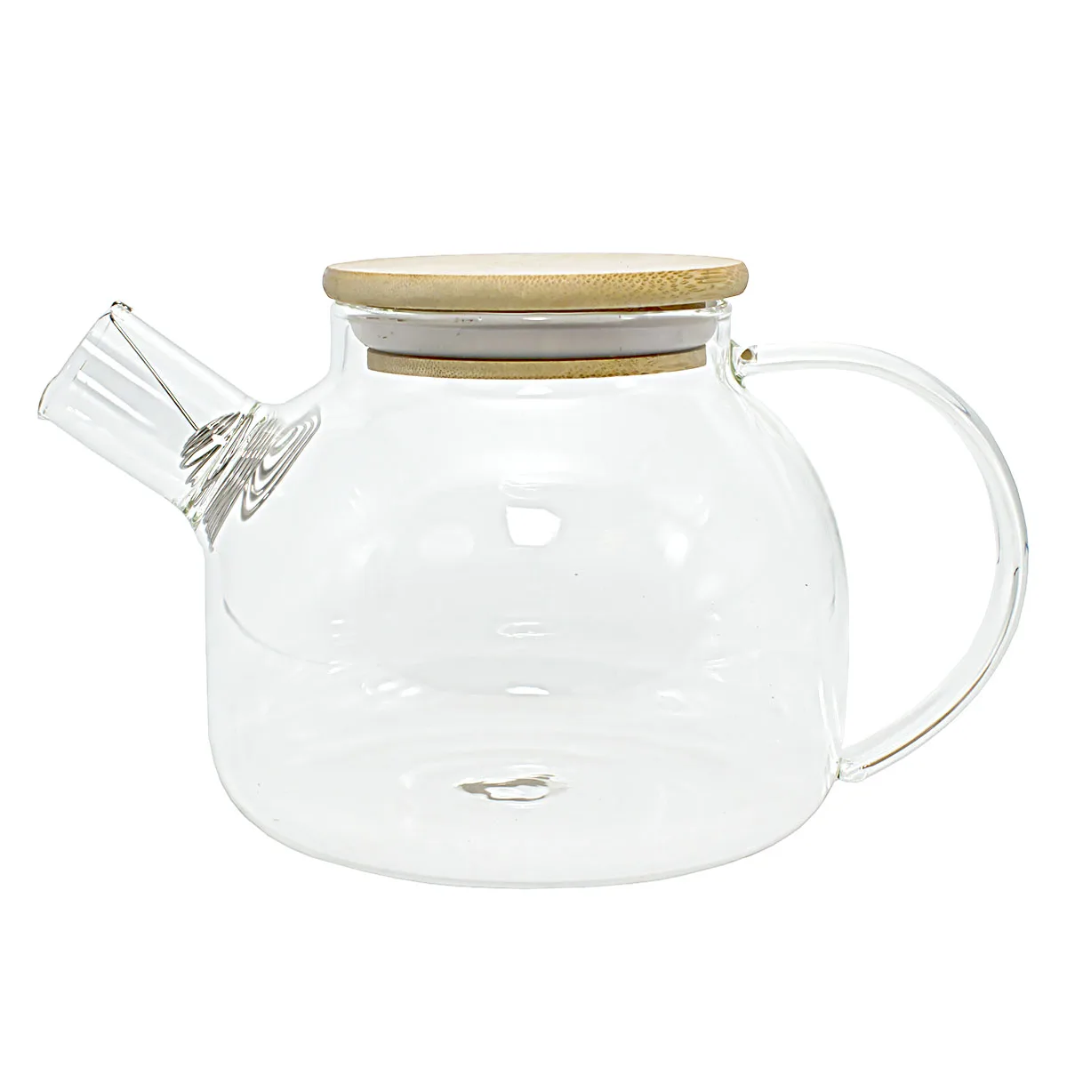 Glass teapot with wooden lid 101 TEA 1000 ml (Teapot Kettle for gas stoves chinese tea whistle set Puer pair Gaiwan Sweets food from Japan ceremony
