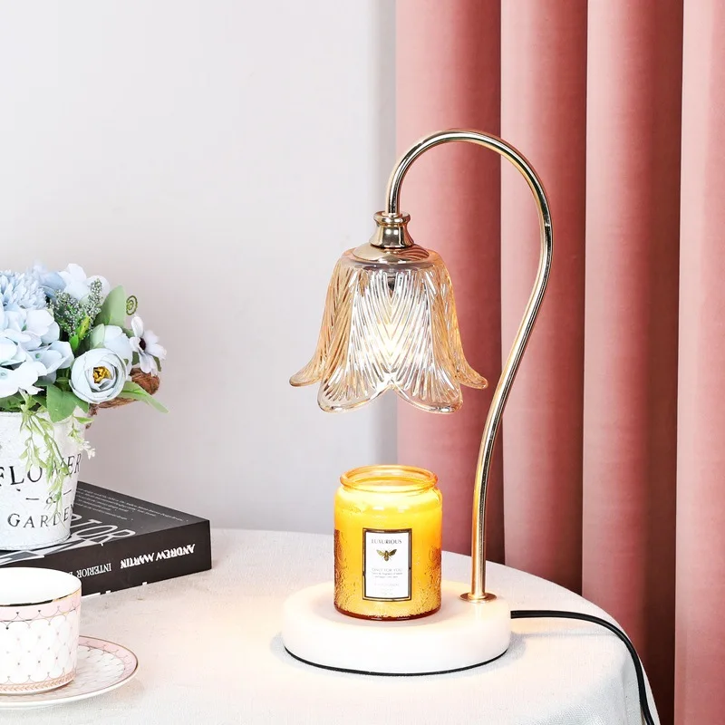 Стеклянный нагреватель свечи светлый топовой регулирусветильник ароматерапия