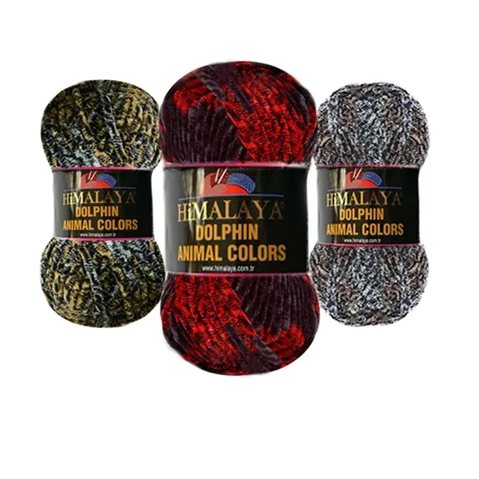 Himalaya Dolphin Animal Colors Дельфин животных цвета 100 г пестрый синель супер громоздкий