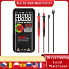 Мультиметр BSIDE S20, 3,5 дюйма, EMF, с тестовым пером, 9999 отсчетов, цветной ЖК-дисплей, перезаряжаемый детектор радиации