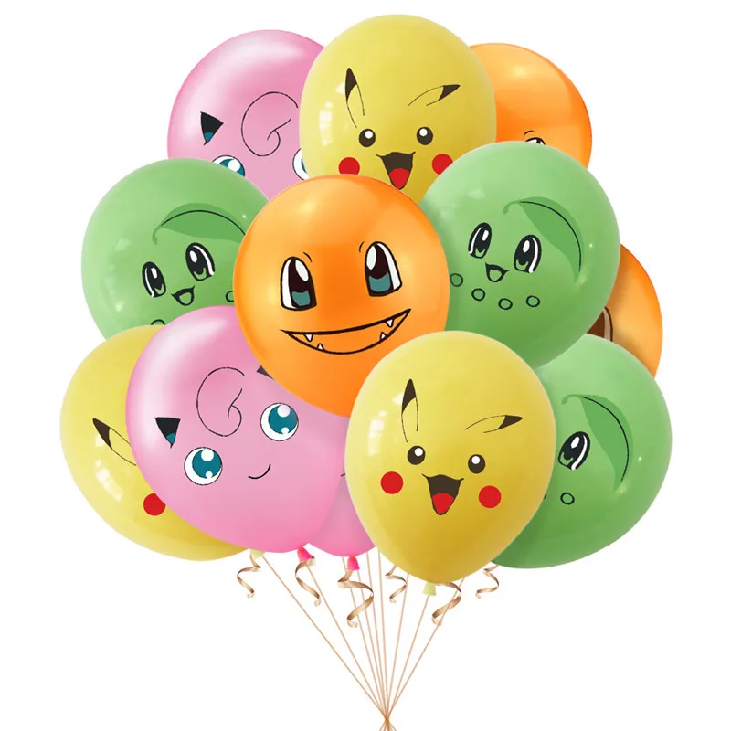 

Anime Pokemon Movie Happy Birthday Decoration PIKACHU Jigglypuff Venusaur Charmander Gift for Children Party Decoration Balloon