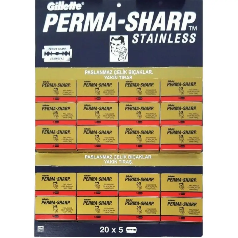 Двойные лезвия для бритвы Perma-Sharp, 1 упаковка/100 шт. от AliExpress WW