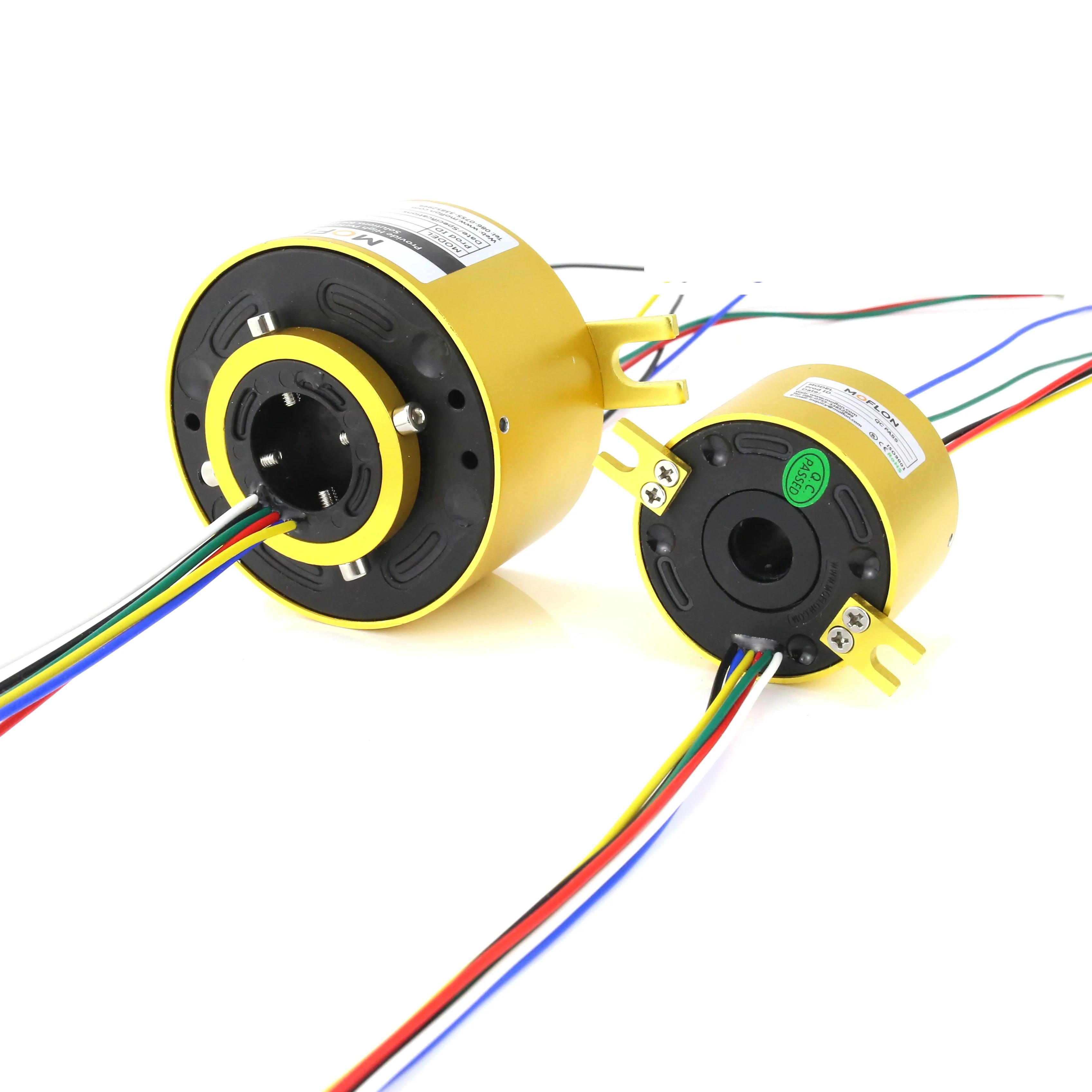 

Moflon MT0729 ID 7mm , OD 29mm signal(2A), Slip ring 360 rotary union electrical connector,1~300 wires,2A,10A~500A