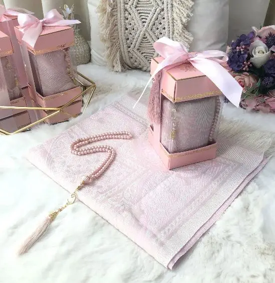 

Молитвенный коврик, Розария, подарочный набор розового цвета (Мусульманский Исламский подарок, Русалка, исламский хадиат, иисламия