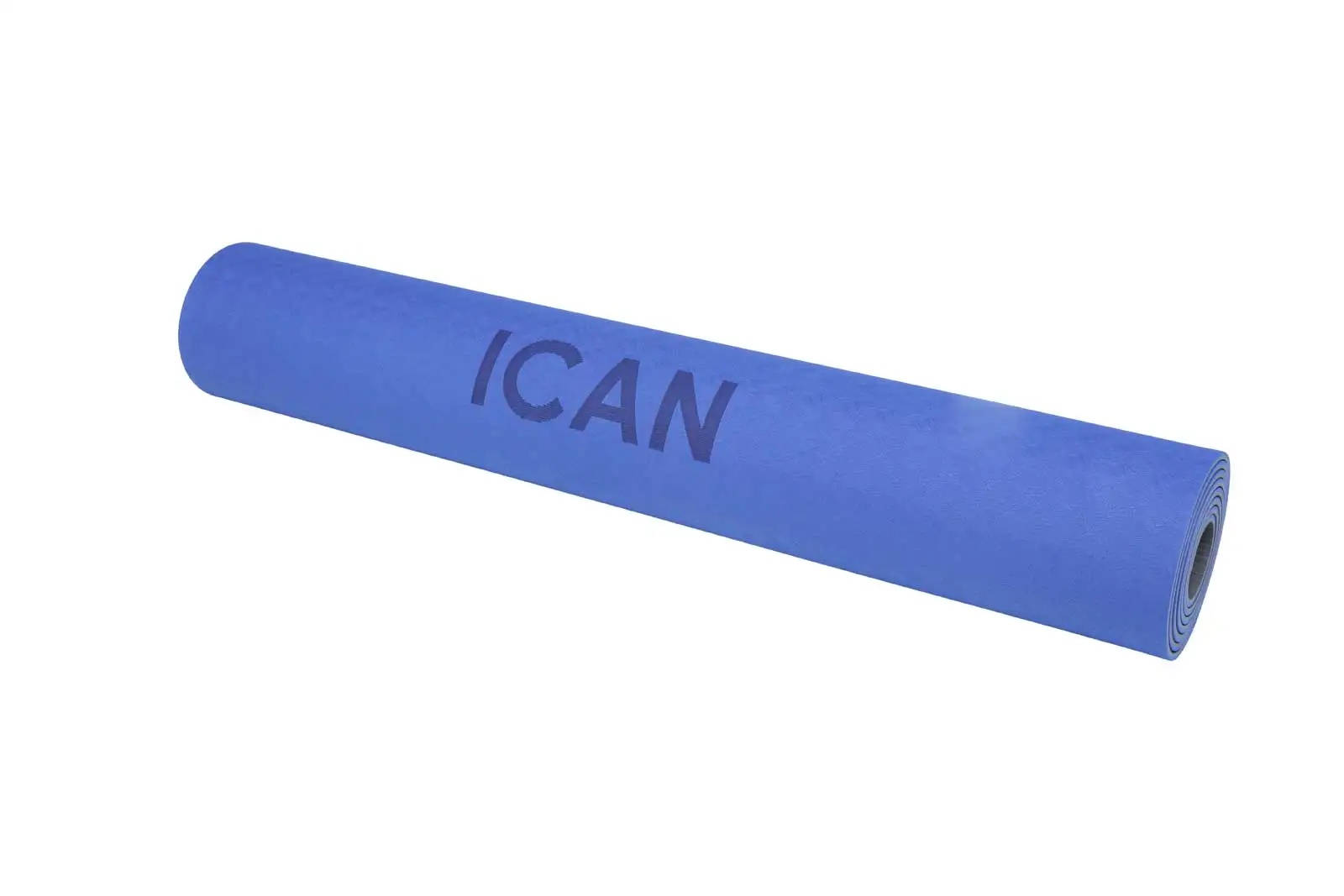 Коврик для йоги ICAN IYM-301 TPE 173x61x0 4 см синий/серый | Спорт и развлечения