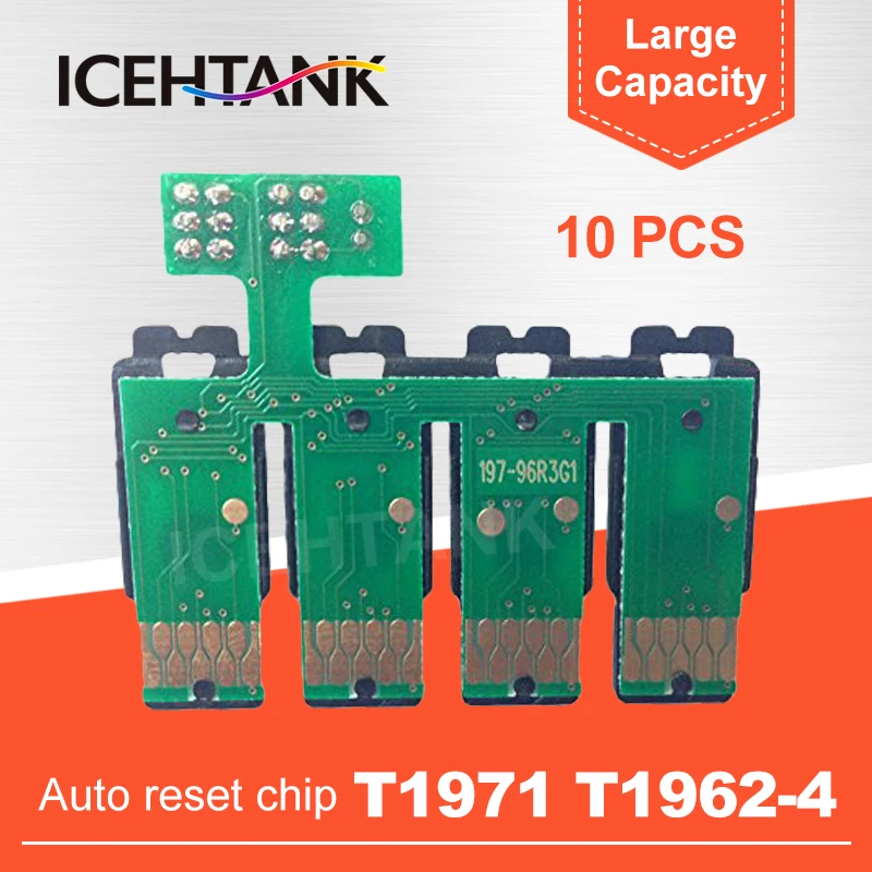 ICEHTANK 10 шт. T1971 T1962 СНПЧ комбинированные ARC чипов совместимый для Epson XP 201 211 204 401 411 214