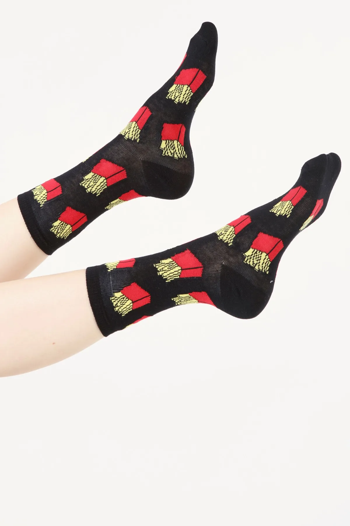 

3 pair from turkey high quality cotton happy socks men man summer lot pack wholesale socs design black french fries potato snack