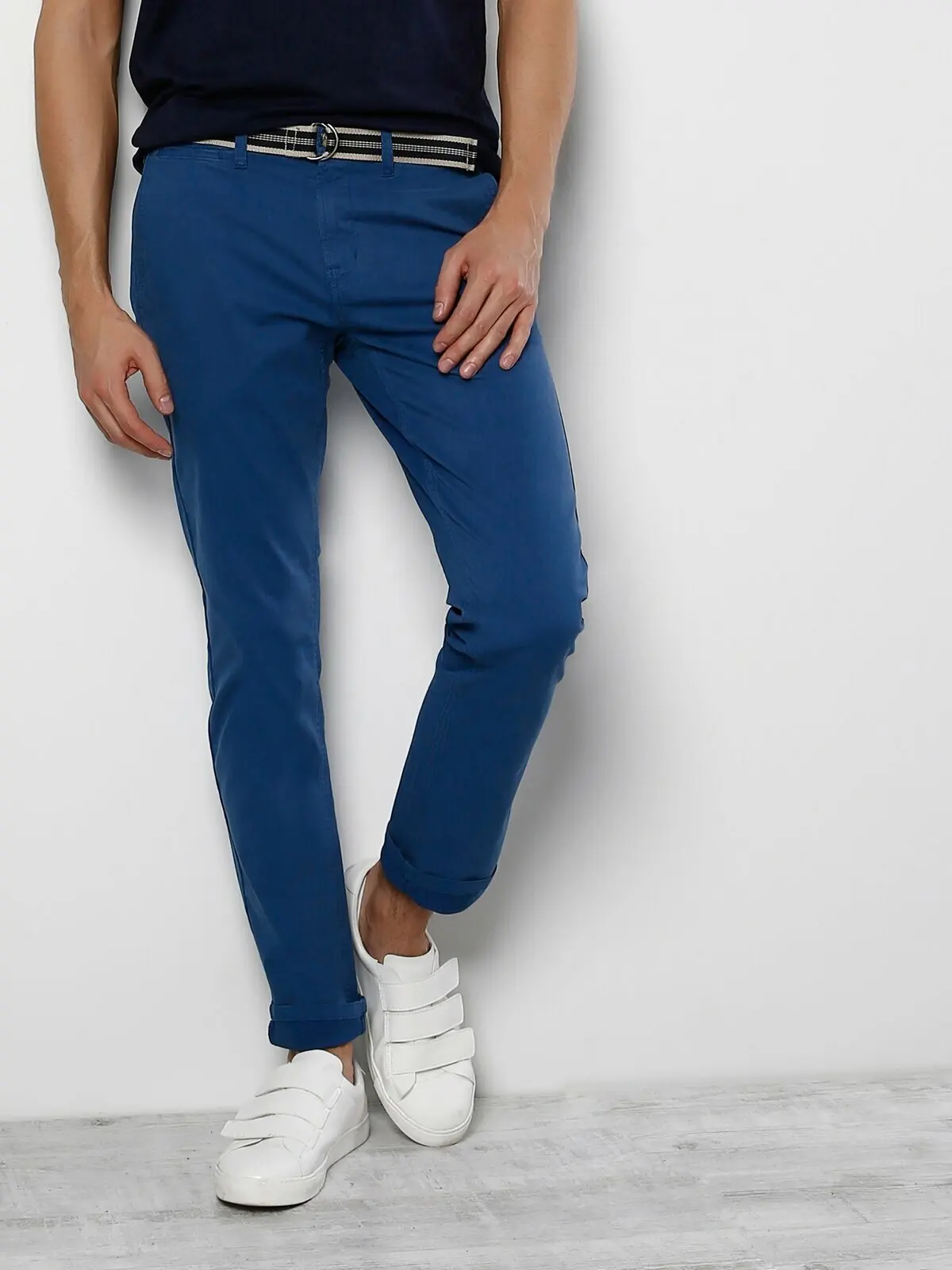 Мужские облегающие синие брюки Colins мужские CL1024683 | Мужская одежда