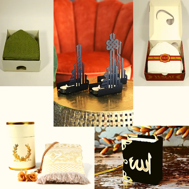 

17 Pcs Muslim Set islam Gift Religious Prayer Hijab Quran Digital Pen Speaker Hajj Eid Rug Rosary Turkish Coffe Cups Set Ramadan