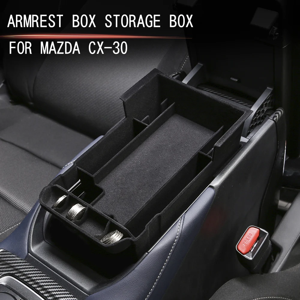

For Mazda CX-30 2019 2020 Central armrest storage box Center console manager tray