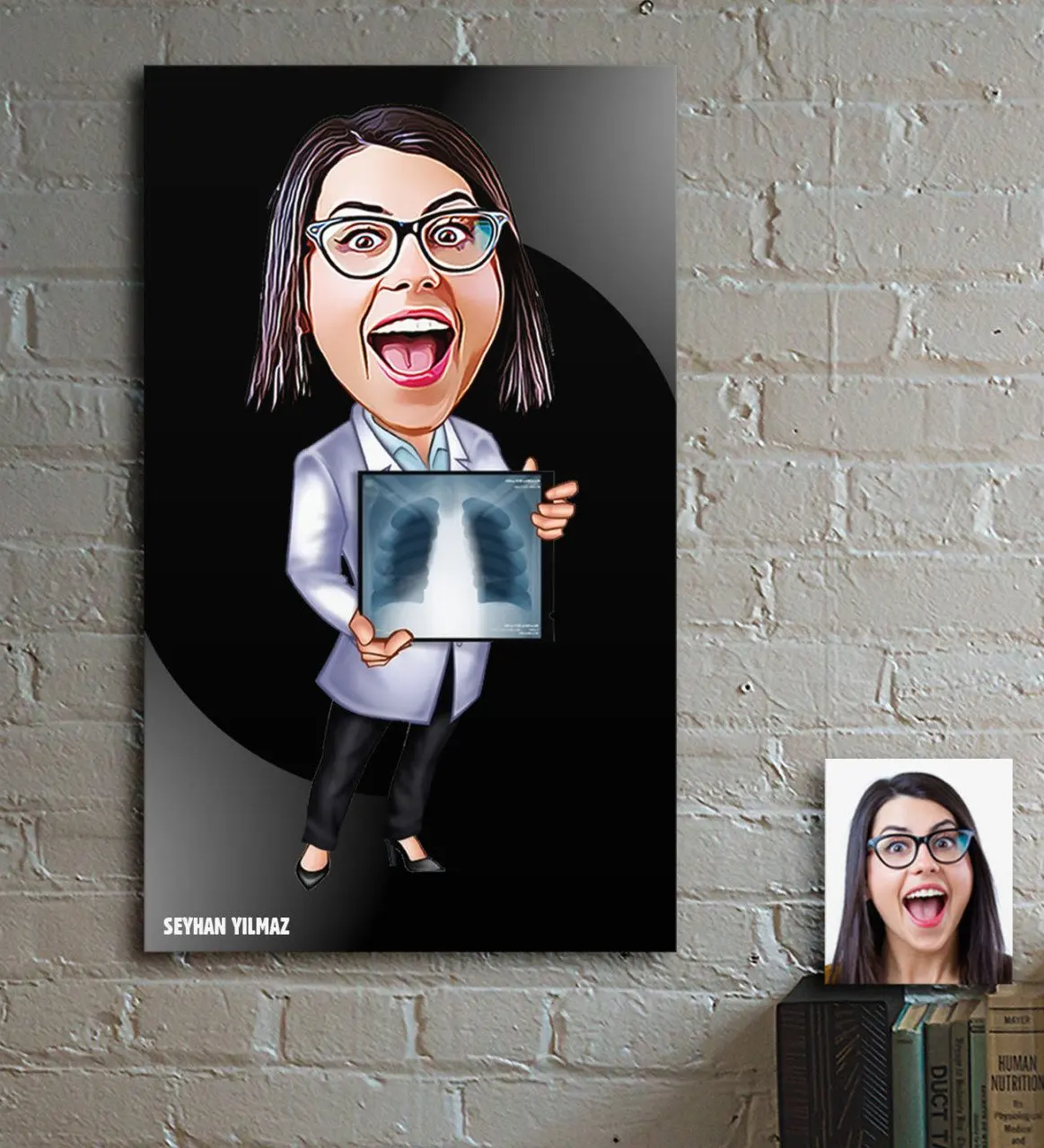 

Personalized Women 'S Radyolojist Cartoon Wooden Table-1