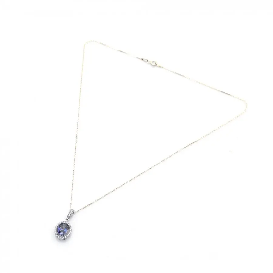 

Shiny Tanzanite 40 CM Necklace 925 Sterling Silver