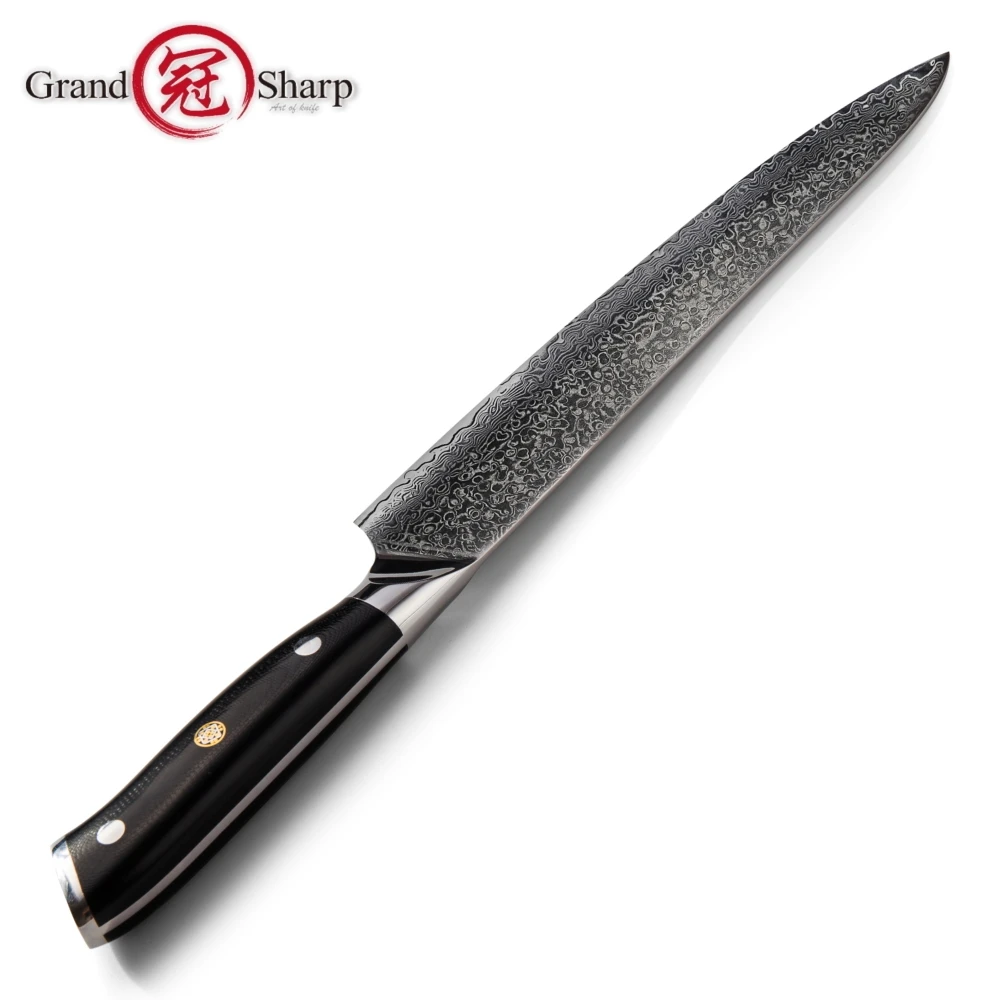 GRANDSHARP 9,5 дюймов дамасский нож шеф-повара 67 слоев из VG-10 стали японский дамасский кухонный нож японские инструменты для нарезки пищи Новые
