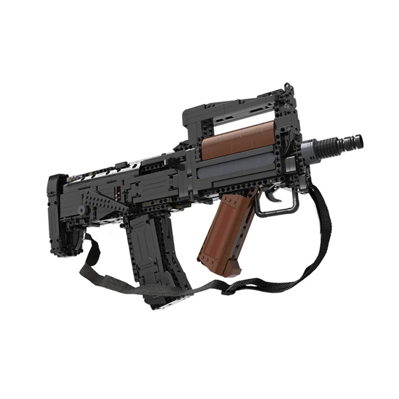

Adult Military Weapon Technical Electric 1504pcs Groza Assault Rifle Model Building Blocks MOC Gun Bricks Toys for Boys