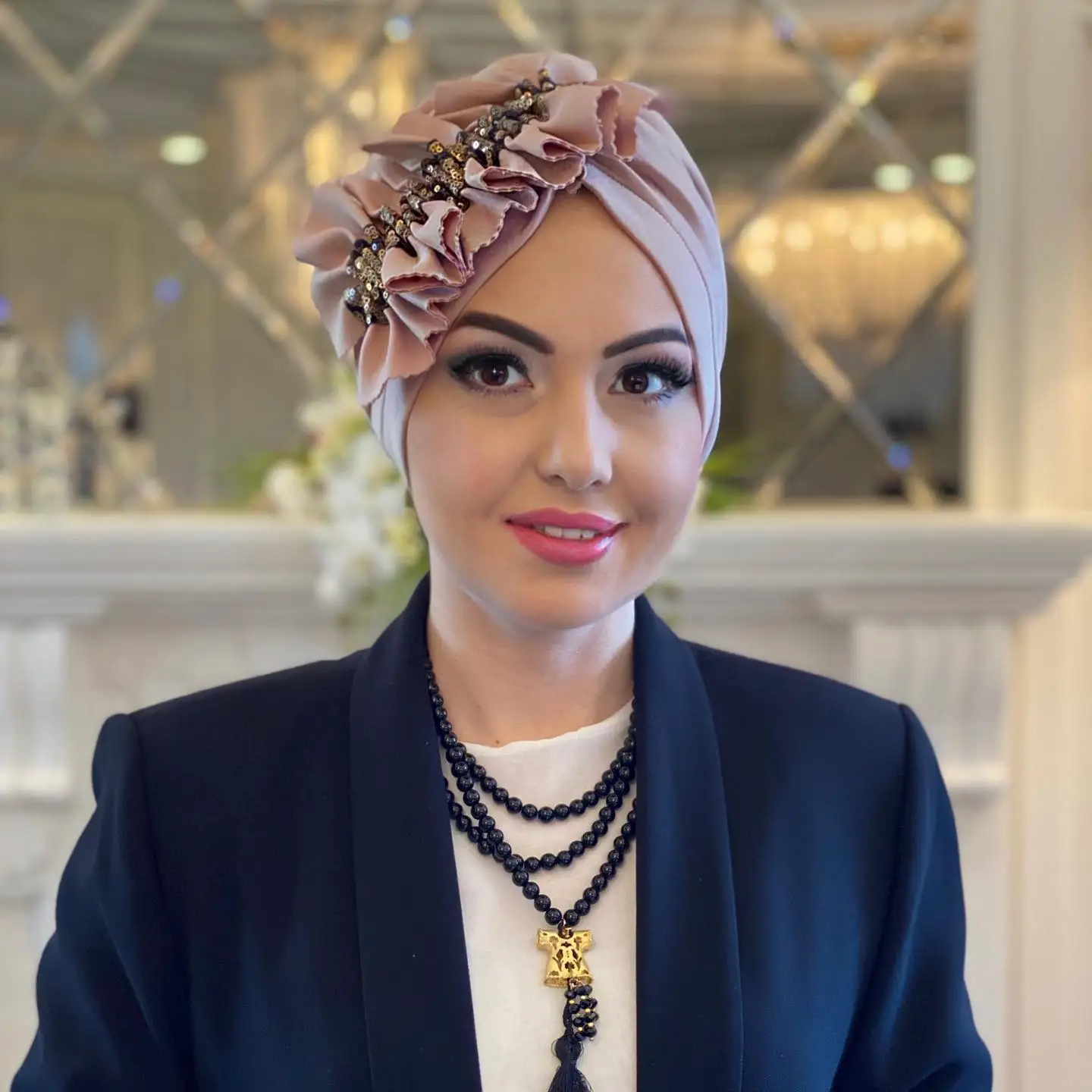 

2021 trendy turban caps for women tesettür muslim hijab scarf india african head wraps turbante mujer headscarf bonne