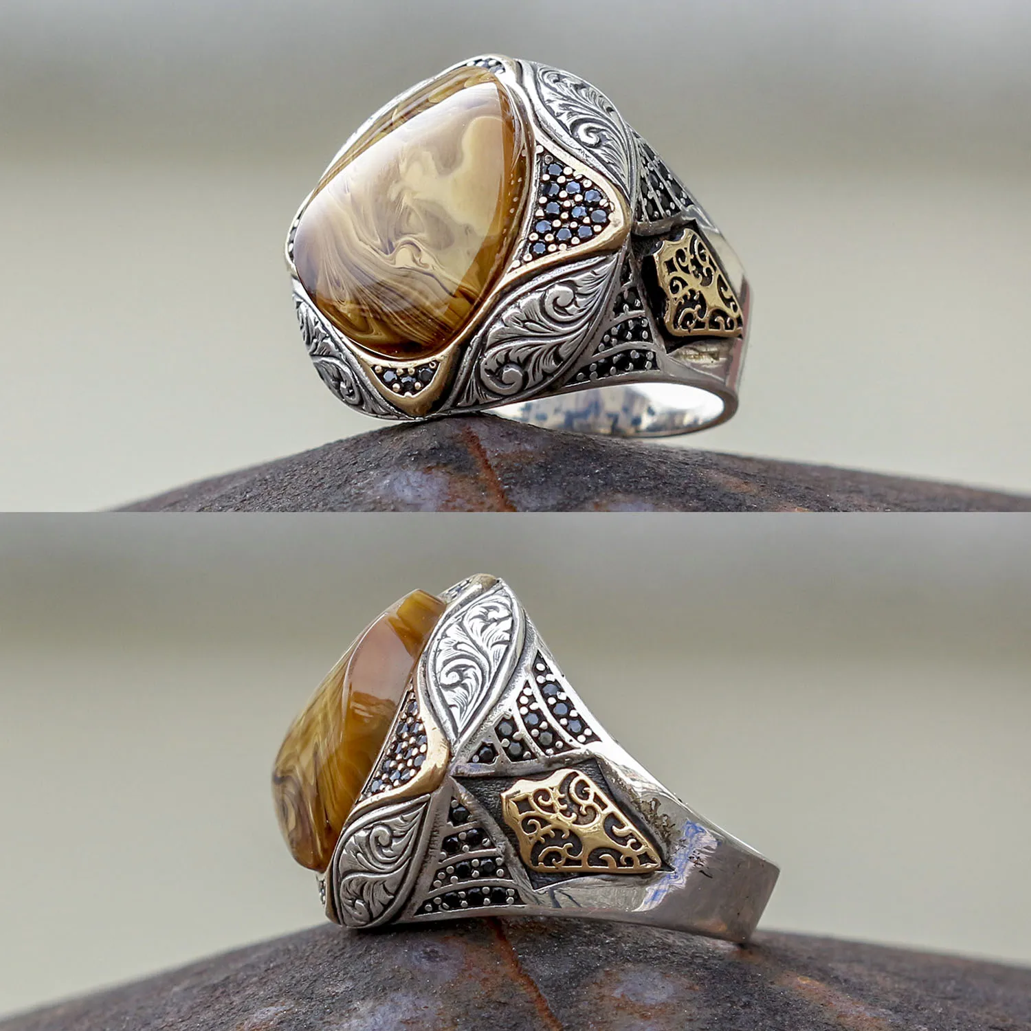 

Ala Series | Asymmetric Cut Katalin Stone Silver Ring Fashion Turkish Premium Quality Handmade Jawelery