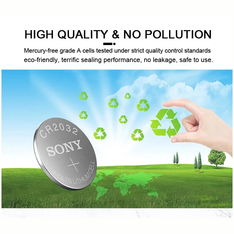500 шт. sony CR2032 3 в 100% оригинальная литиевая батарея для часов пульт дистанционного