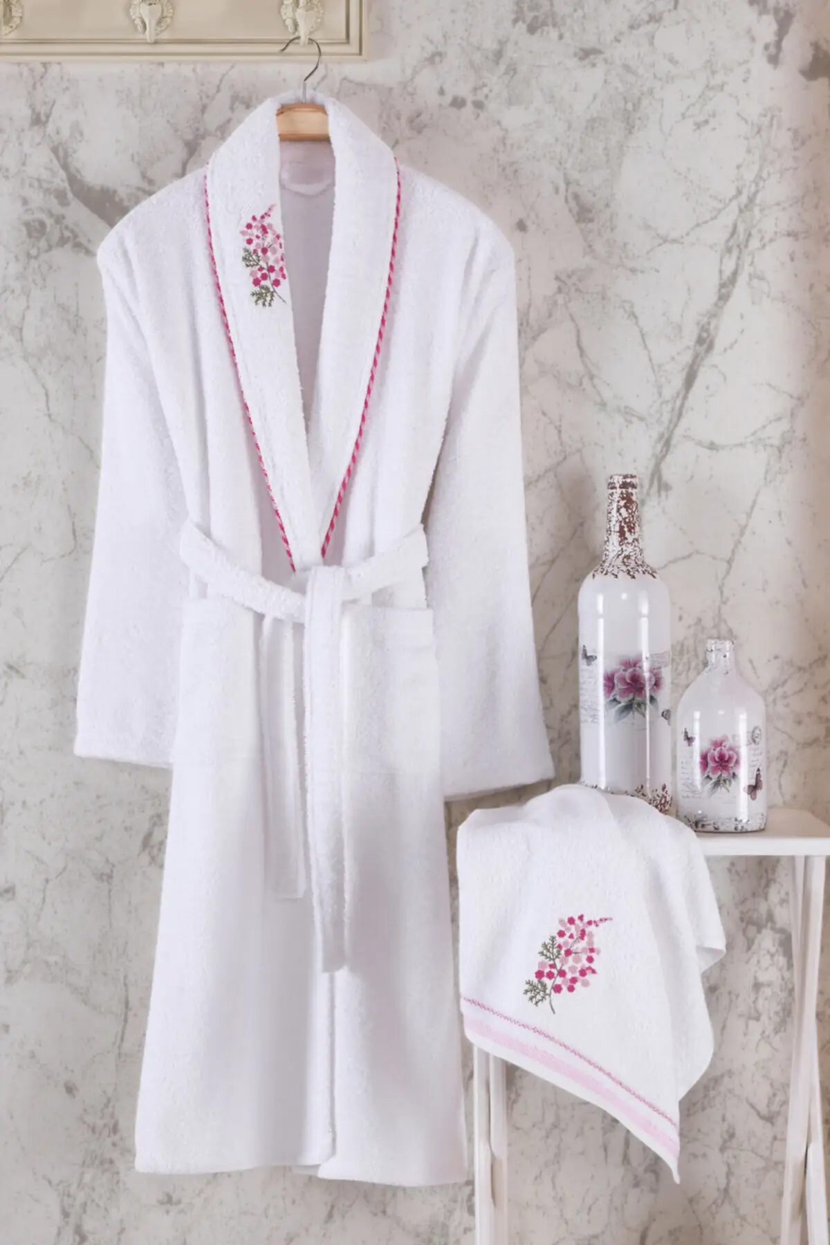 Turkish Bathrobe Set %100 Cotton Women and Men Robe Set Shower Clothes Long Sleepwear Conjuntos de Roupão رداء مجموعات