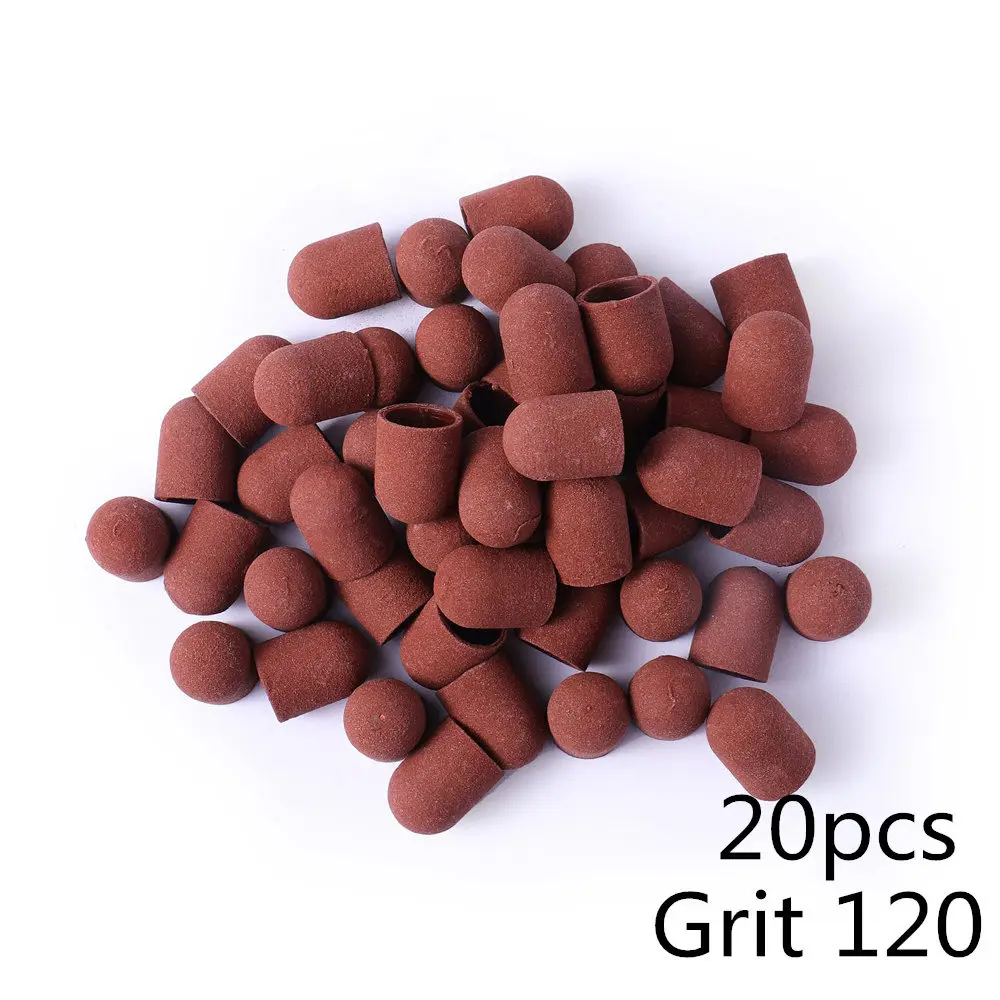 20pcs BNG 10/20 штук 13*19 шлифовальный блок Кепки для профессионального педикюра, инструмент для ухода за ногами фиолетового и зеленого цветов, шлифовальной ленты, Электрический Фрезер для ногтей искусство 80/120/180 - Цвет: 20pcs