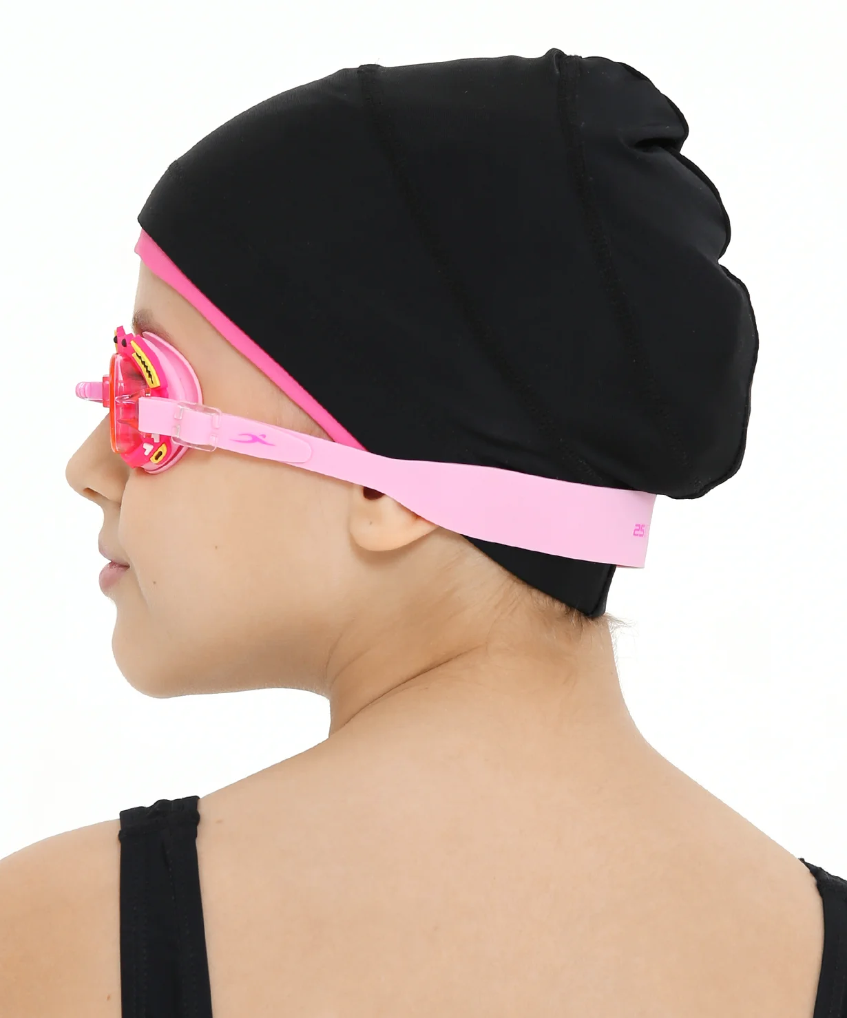 Шапочка для плавания 25degrees Duplo Black/pink полиамид |