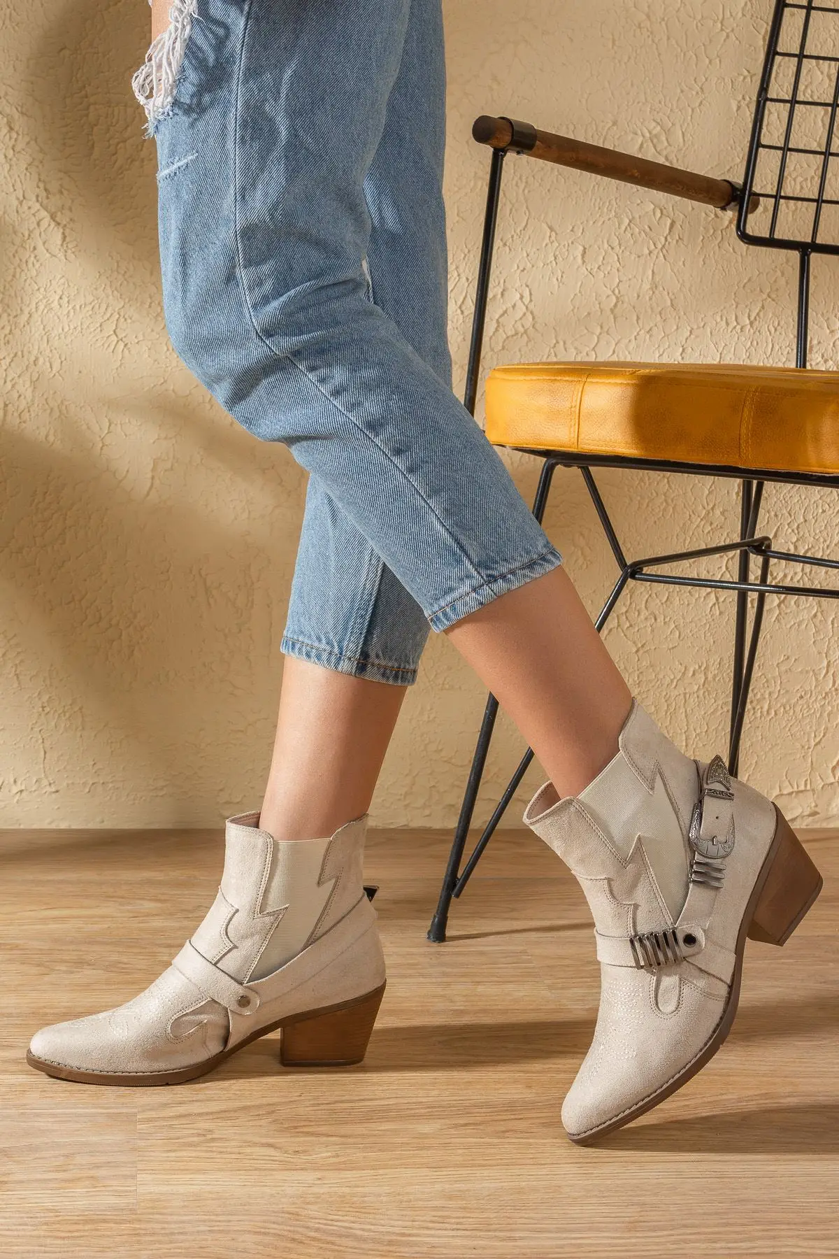 

Derithy PTM3000 Cowboy Boots Women Shoes Suede Western Boots for Women Ankle covboy boots Winter Fashion Western Autumn Winter