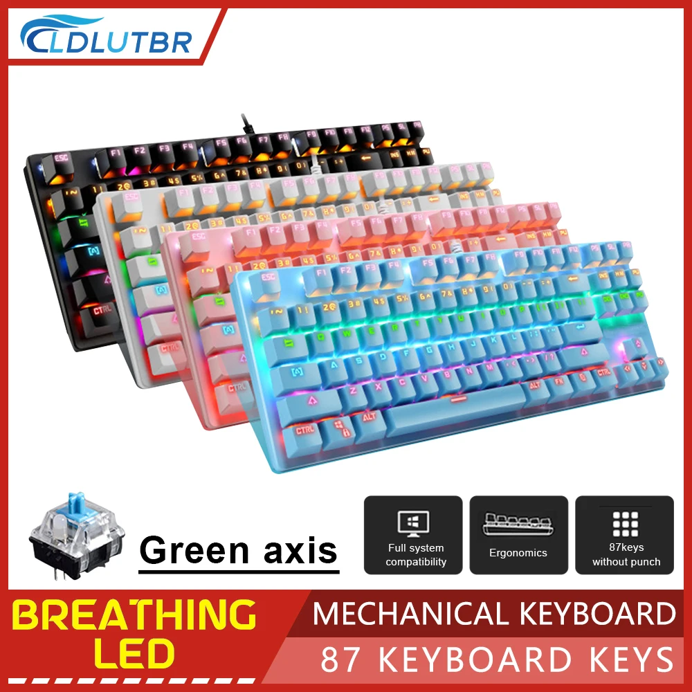 Для долговечной игры Клавиатура регулируемый электронный спортивный 82 ключи USB