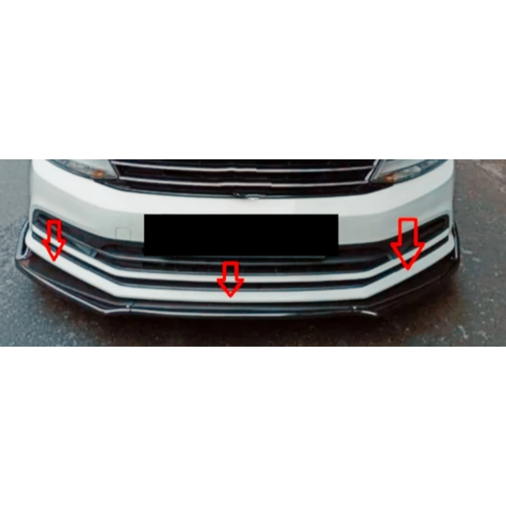 

For Volkswagen Vw Jetta front bumper body kit Spoiler Splitter lip diffuser 3 PCs front lip Flap sport bumper Universal tuning