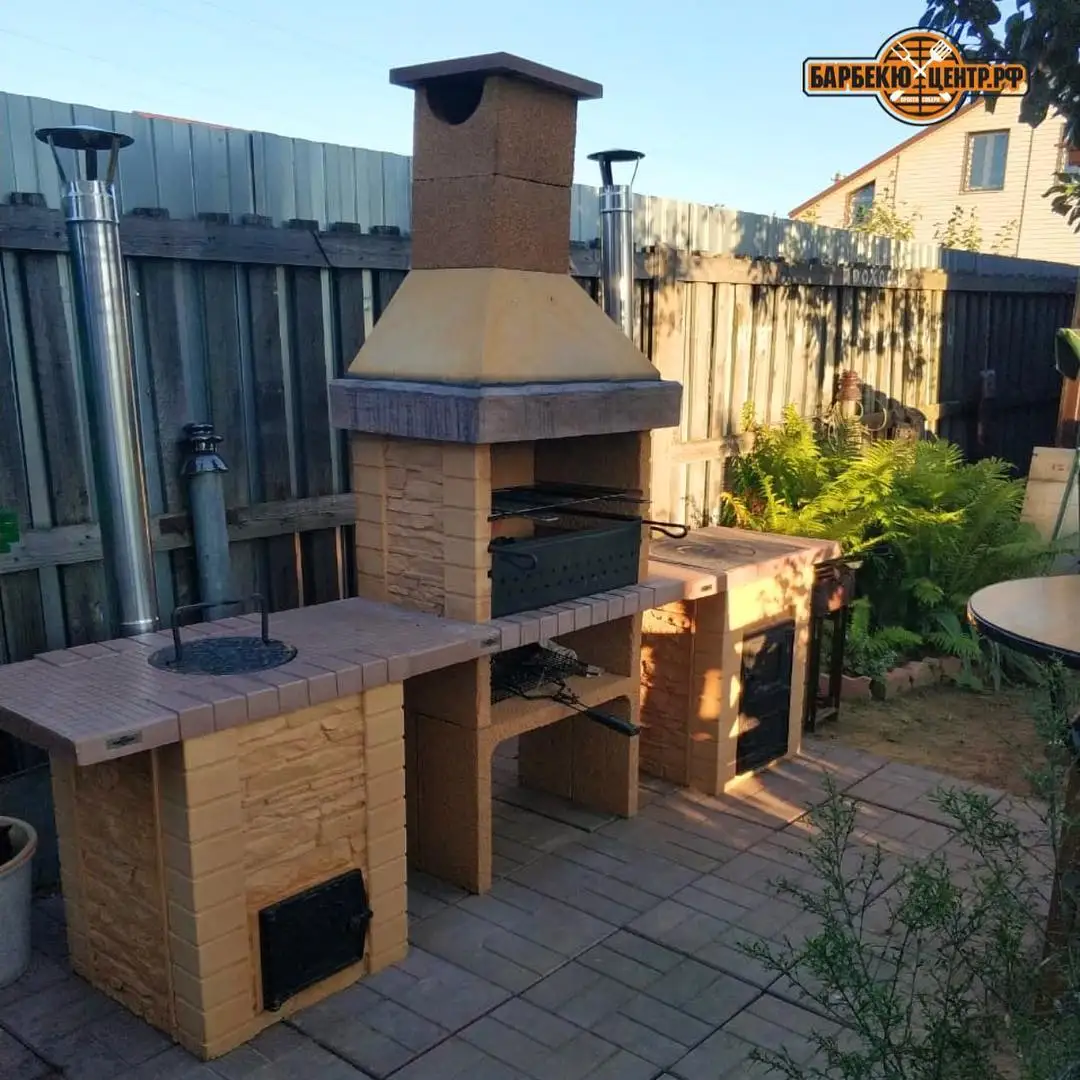 Тандыр Хан Барбекю Центр из жаропрочного шамота для дачи и беседки |
