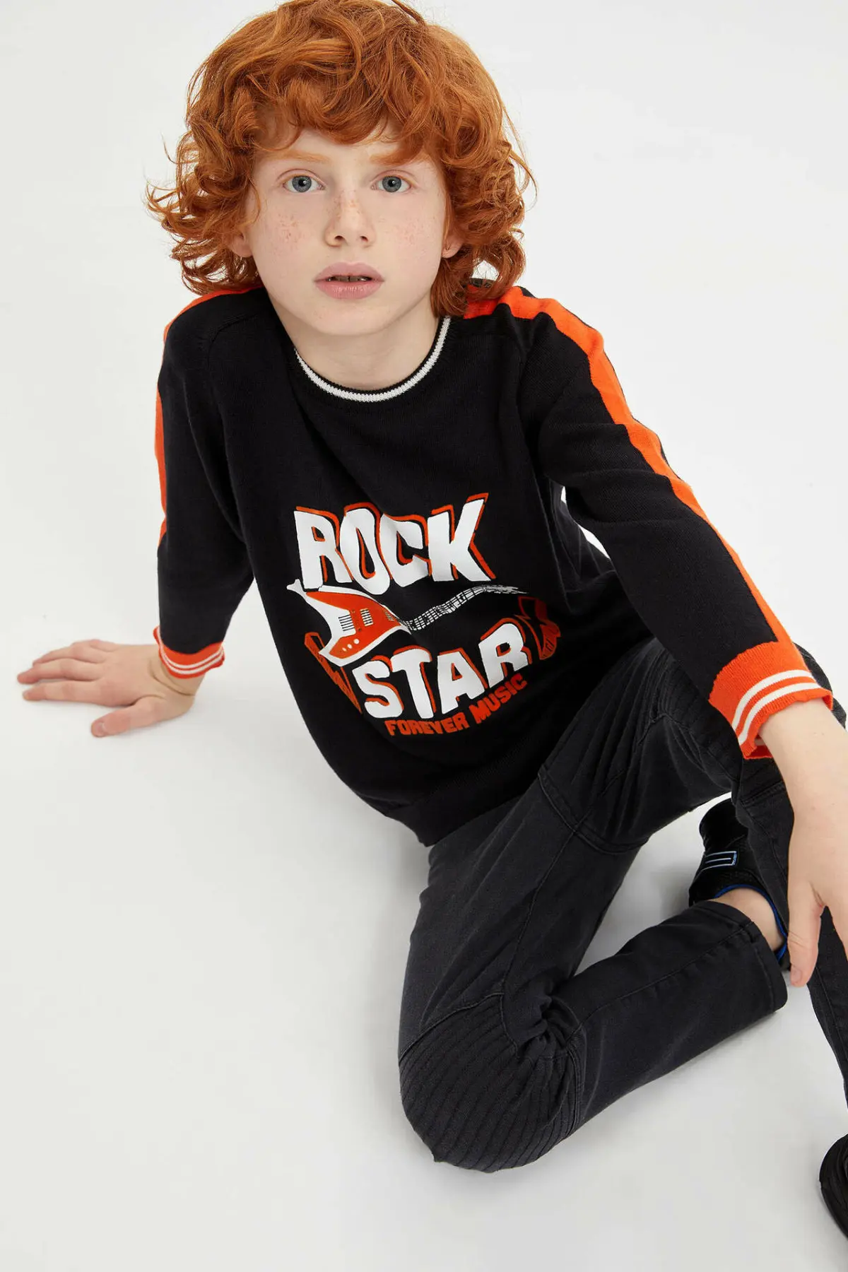 Фактический осенний пуловер с круглым вырезом для мальчиков модные топы