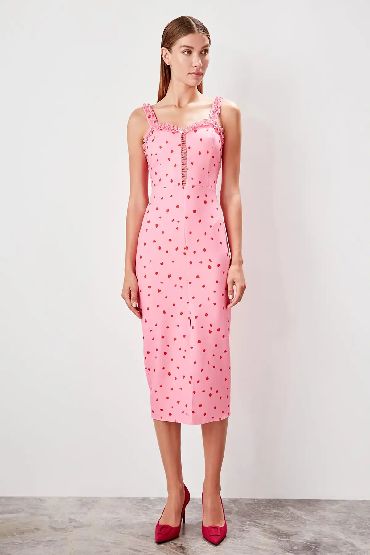 Trendyol платье в горошек TPRSS19EL0294|Женские платья| |