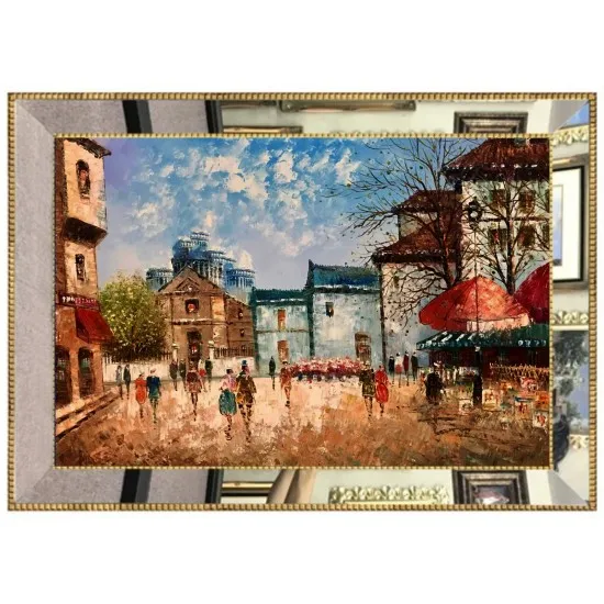 Beste Luxe Spiegel Omlijst Digitale Canvas Schilderij 70*100 Cm