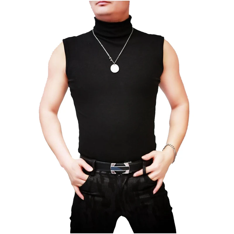 Жилет LinvMe мужской с высоким воротником пикантная модная облегающая Базовая