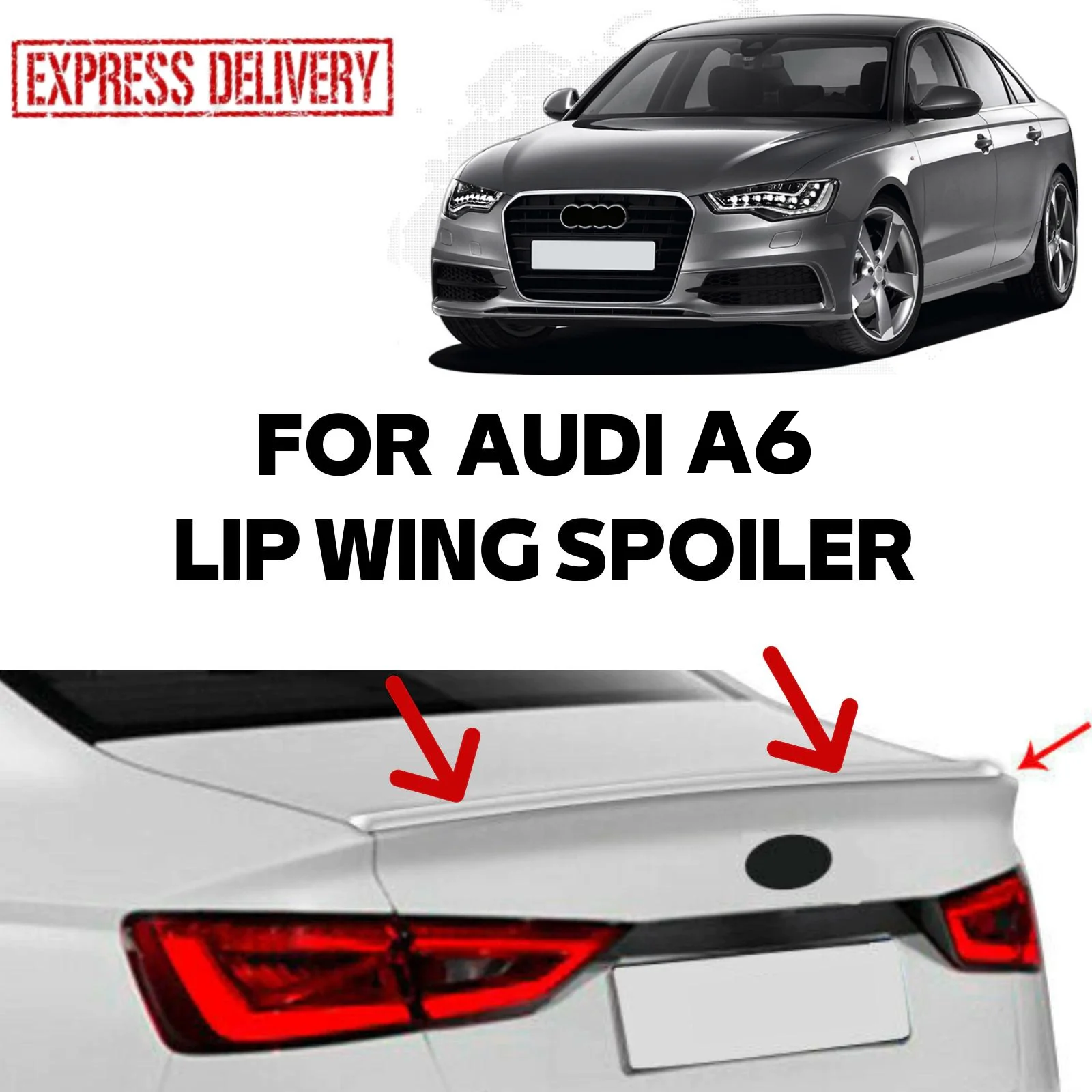 

Audi A6 C7 SD 2012-2018 для заднего багажника, спойлер, боди для крыла, черный, белый, 2 цвета, аксессуары, тонкая внешняя часть, замена модифицированног...