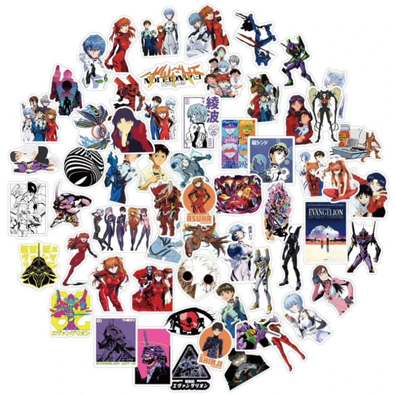 Стикеры японские аниме Евангелион для холодильника компьютера багажника