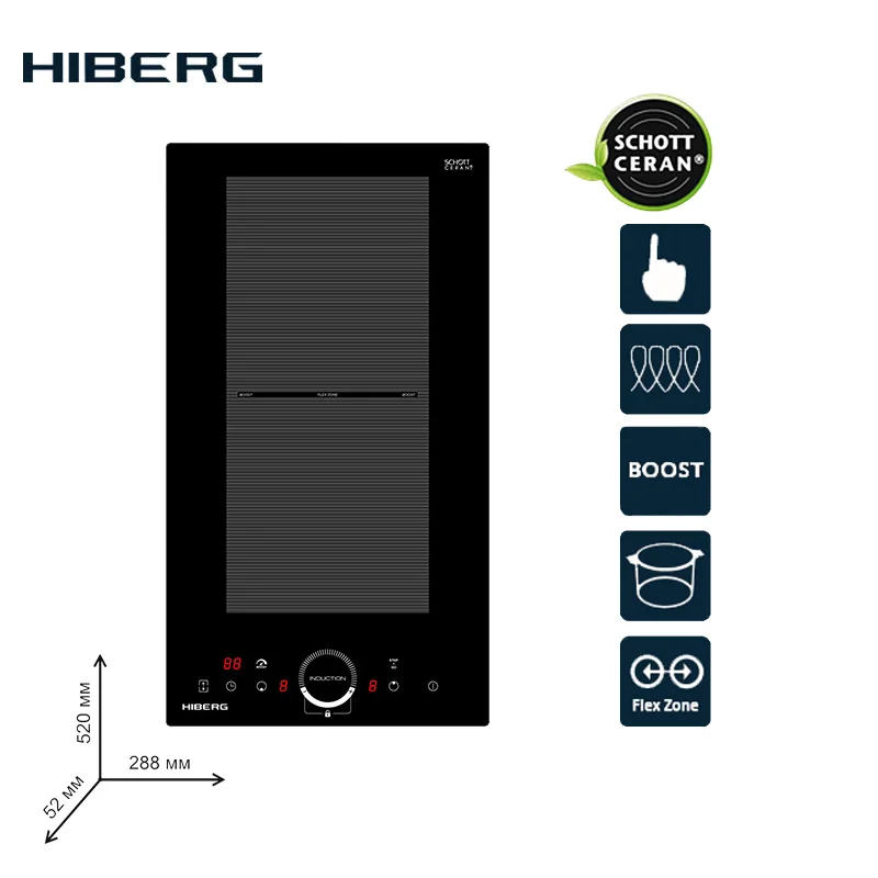 Комплект индукционная панель HIBERG i MS 3029 B и электрическая духовка VM 6495