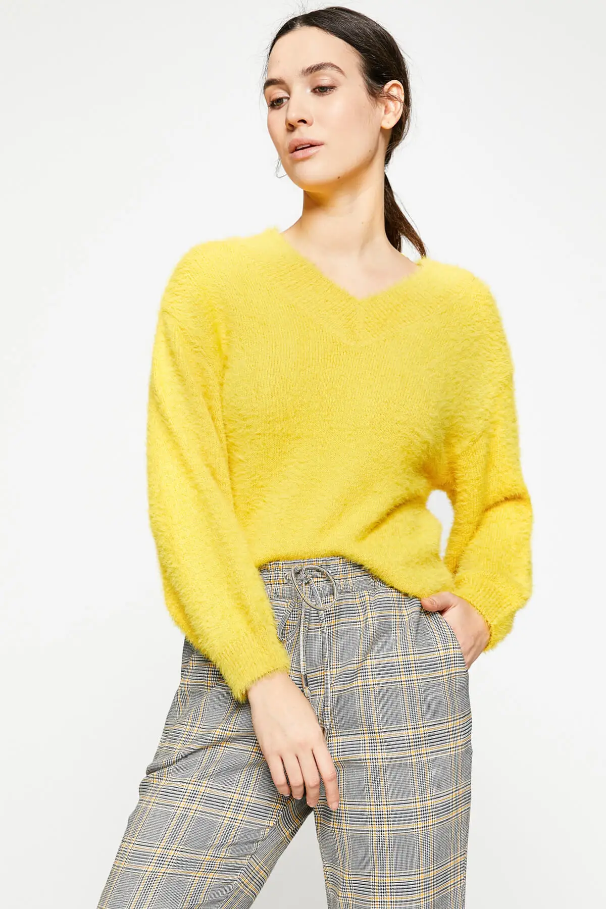 Женский желтый свитер Koton 8 KAK92885HT |