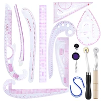 nonvor tailor measuring kit sewing drawing ruler yardstick sleeve arm french curve ruler tape measure paddle wheel