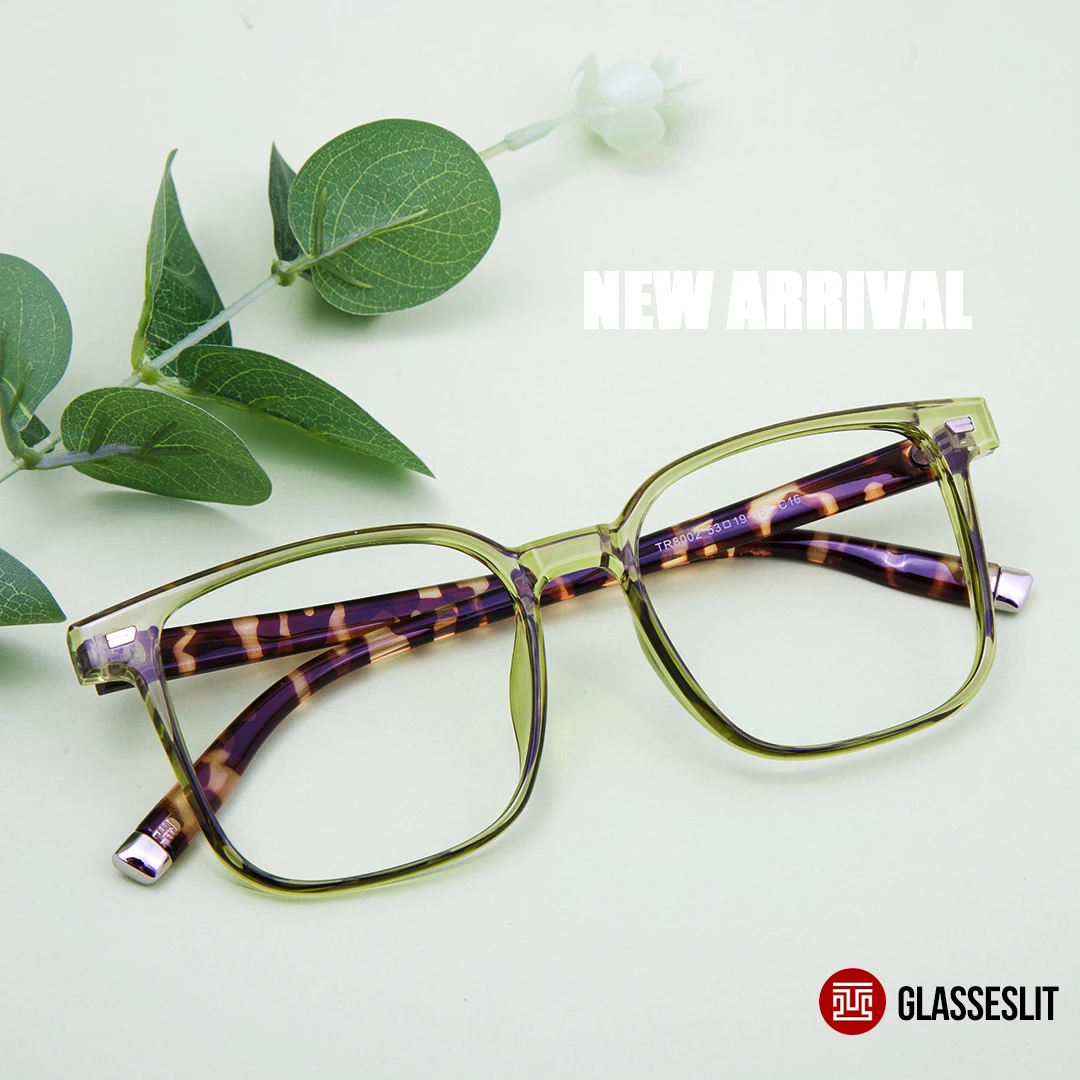 

Glasseslit Square Men's Eyewear Light Optical Frames for Women Green stylish Eyeglasses Prescription Unisex Spectacle 200586