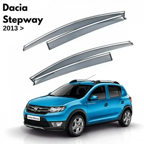 Ветрозащитный экран для Dacia Sandero хромированные дождевые оконные козырьки 2013 2014 2015
