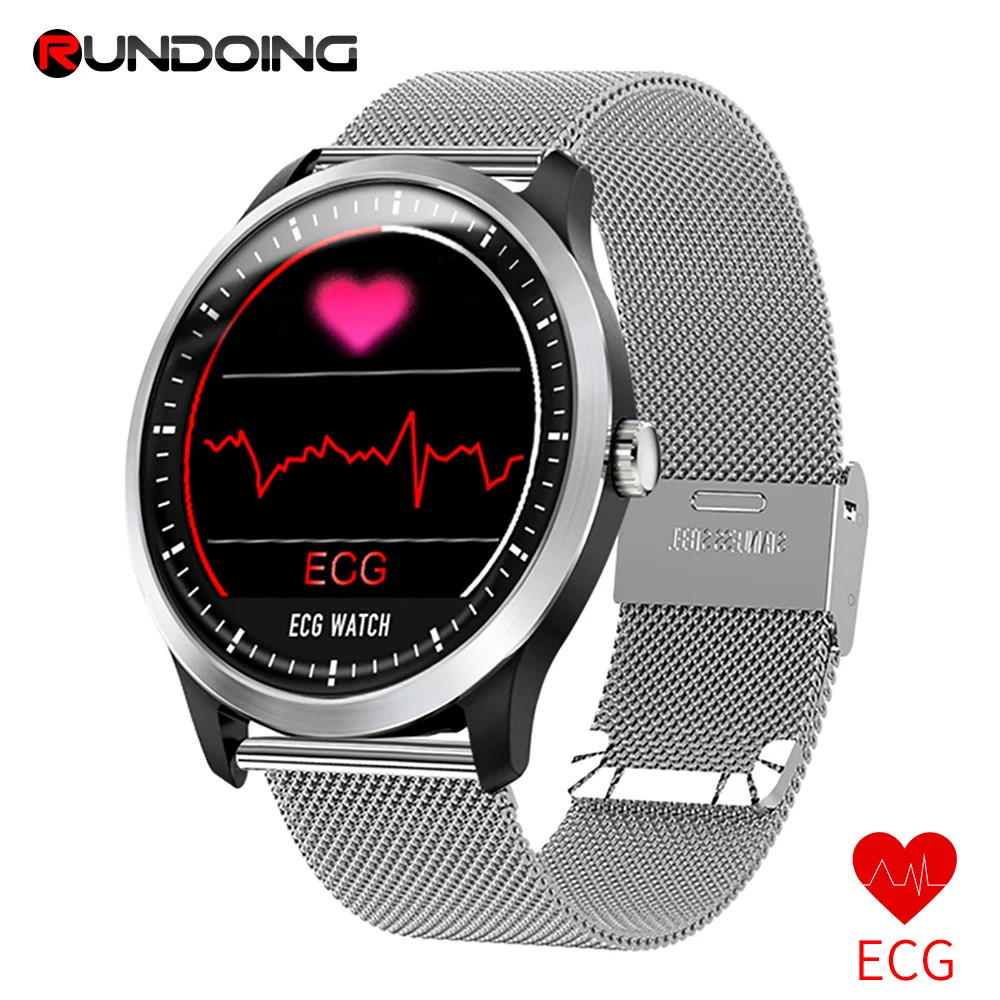 RUNDOING N58 ЭКГ PPG умные часы с электрокардиографом ЭКГ дисплей Холтер ЭКГ монитор сердечного ритма кровяное давление умные часы