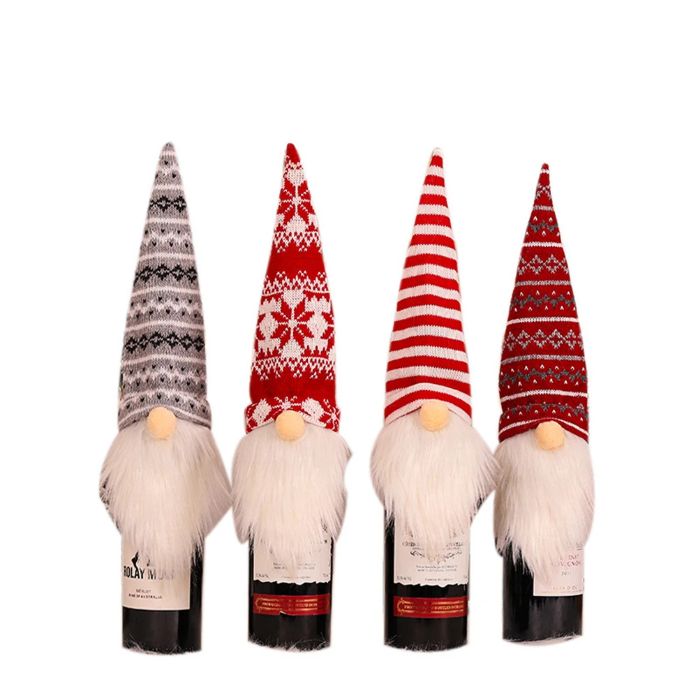 

Christmas Wine Bottle Cover Merry Christmas Decorations For Home 2021 Christmas Ornament New Year 2022 Xmas Navidad Gifts