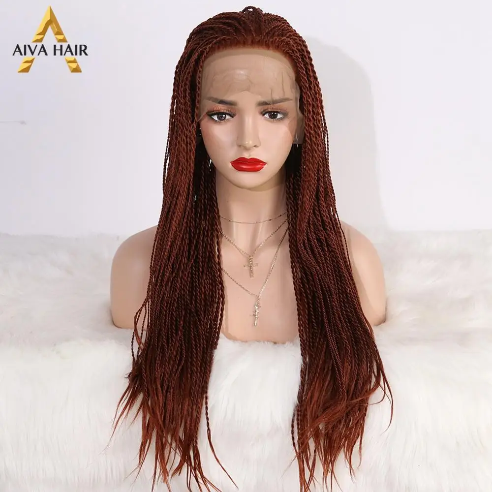 Reddish Brown Парики из искусственных волос без шапочки-основы волнистые парики для косплея термостойкие парики для черных женщин - Цвет: Reddish Brown