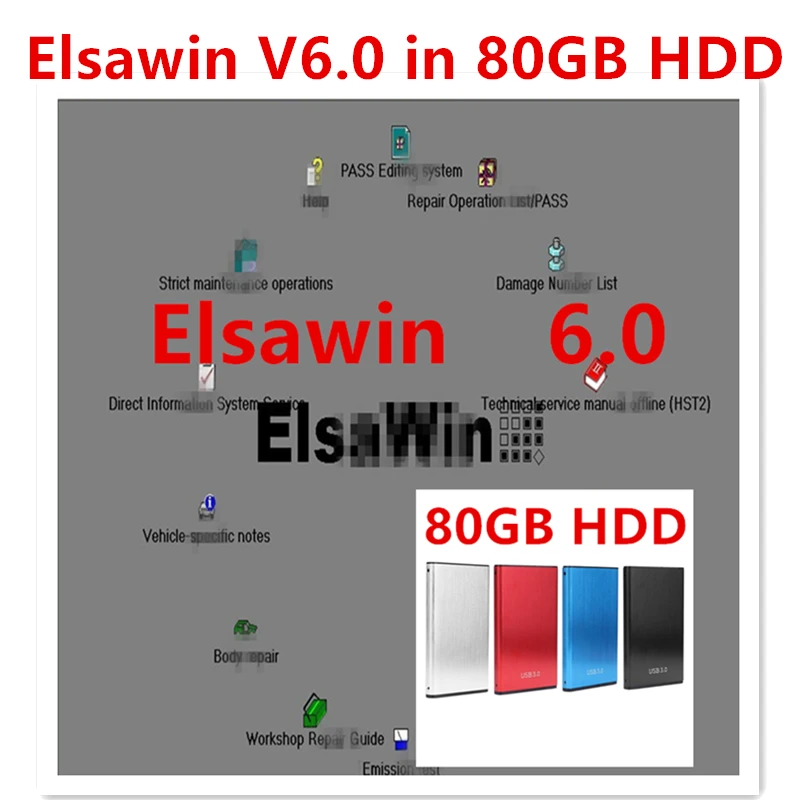 2021 программное обеспечение для ремонта автомобиля ELSAWIN 6 0 VAG Audi VW ремонт данные