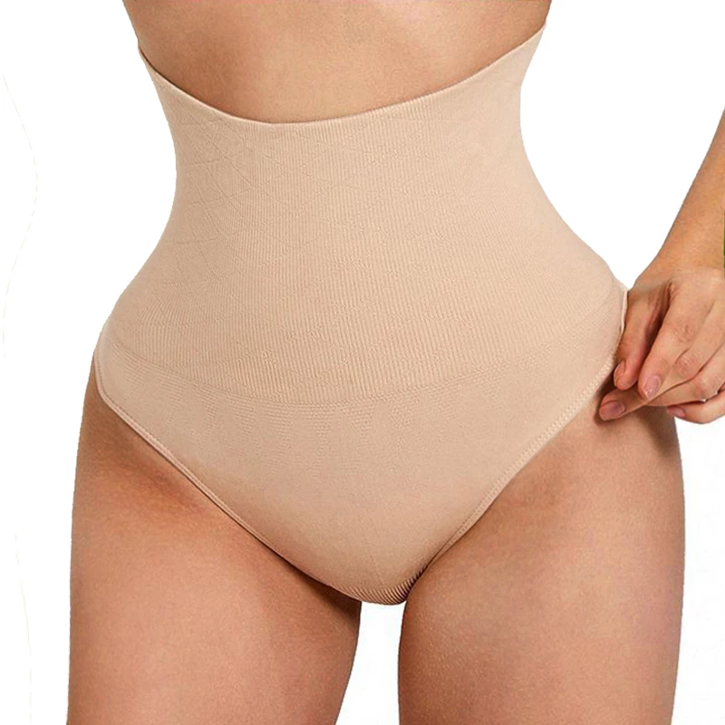 Женское корректирующее белье с высокой талией бесшовные трусики стринги для