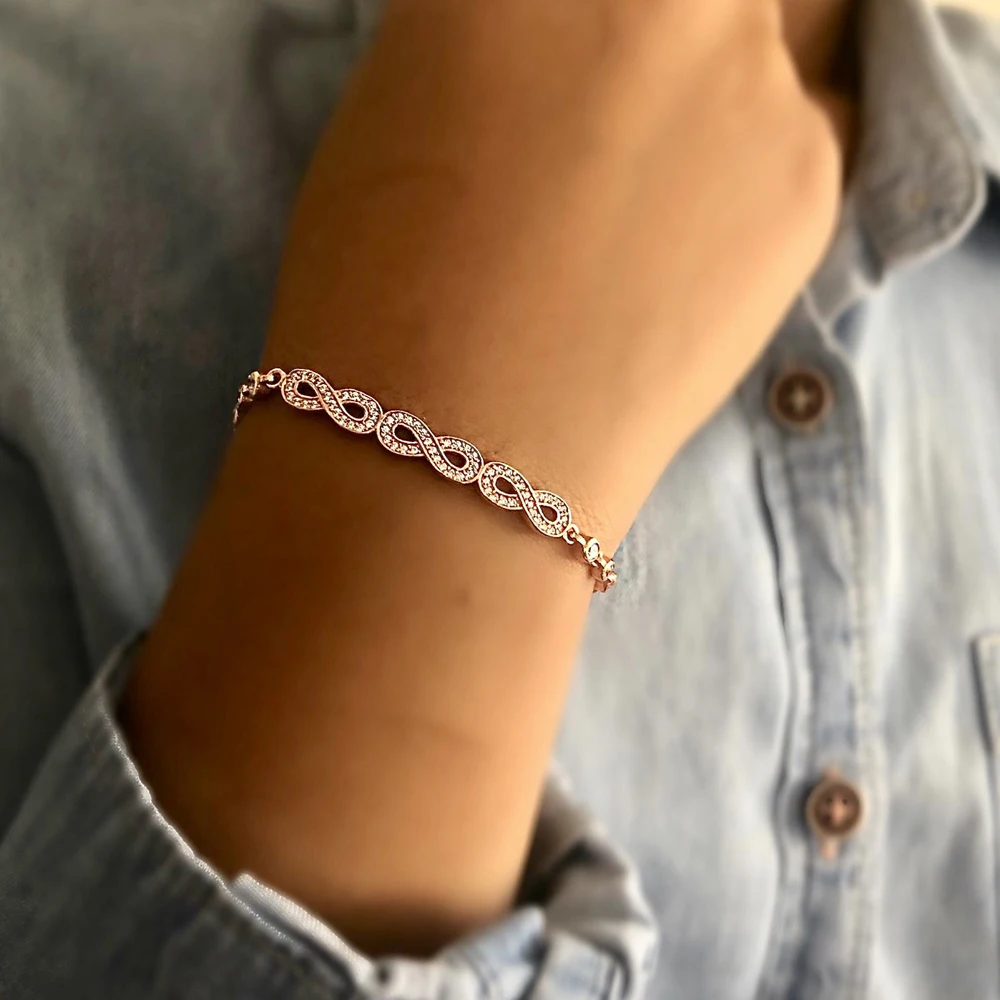 

Ring 925 Sterling Silver Elevator Wristband Women Girls Gift Jewelry Accessories Fashion Handmade Elegant Bracelet