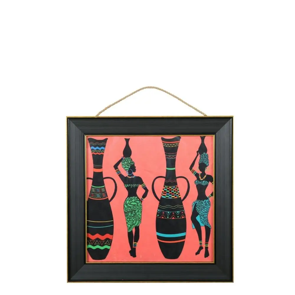 

Digital Printed Table Wooden Framed Glazed African Girls