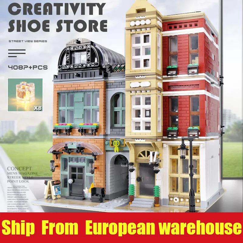 

DHL Yeshin 10005 Streetview Building Blocks The Shoes Store Set Assembly Model Bricks Building Blocks Kids Christmas Toy Gift