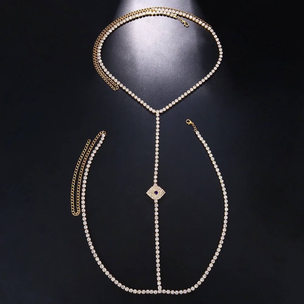 Сексуальный пляжный бюстгальтер сглаза цепочка для тела бикини женские