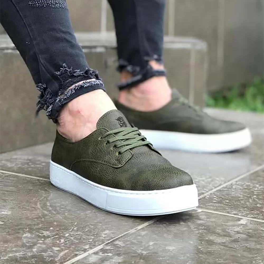 

Knack Men's Casual Shoes Khaki Color Spring/Autumn Seasons Stitched High Sole Increasing Standing Lightweight Comfort Airy Perfect Showcasing Routine Hiking Running Travel Business Office Wedding Daily Sports Shoes 077