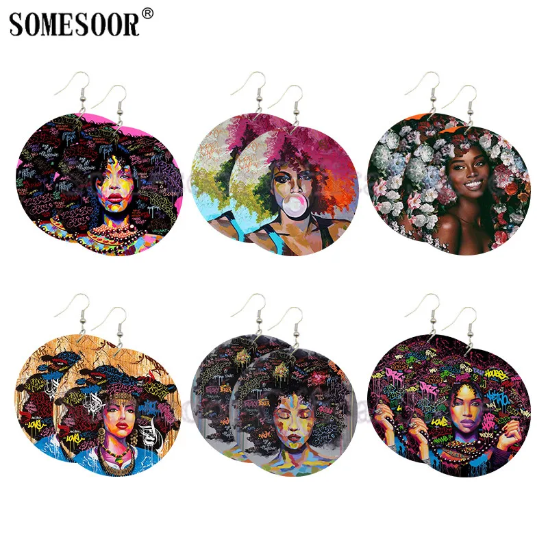 SOMESOOR африканские стильные натуральные волосы головные уборы деревянные висячие